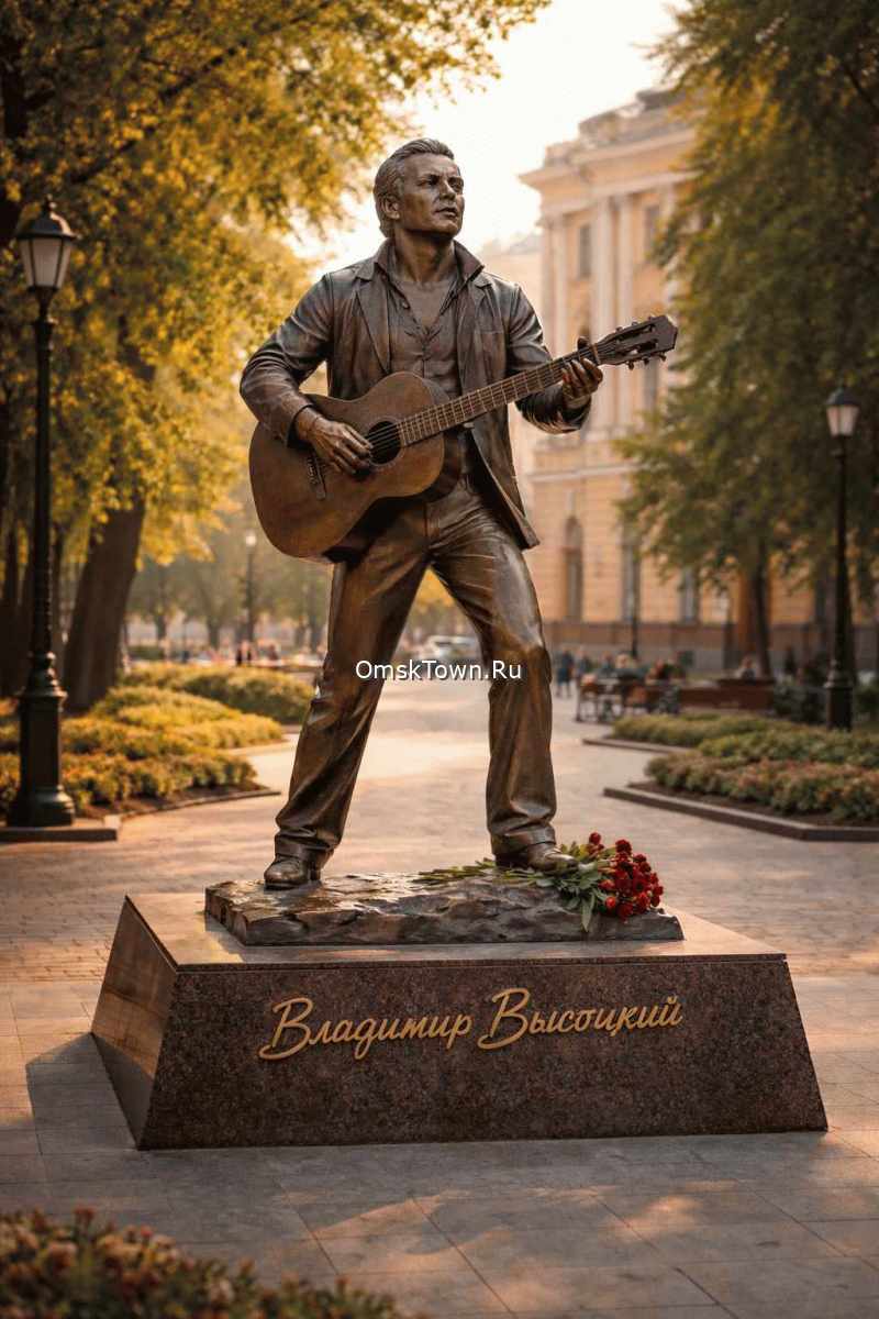 Памятник Владимиру Высоцкому в Омске